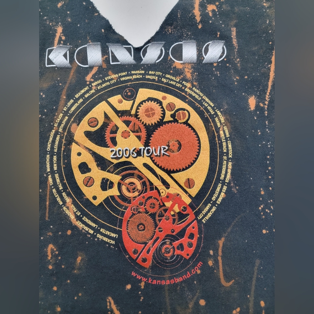Kansas Rock Band Fringe Shred Concert Tee  Upcycled - Picture 14 of 14